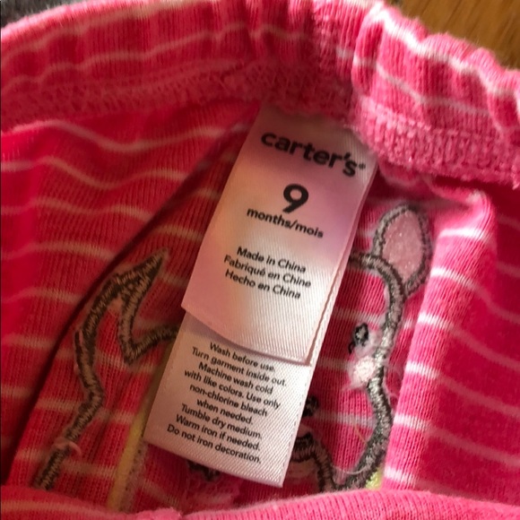 carter’s 2-pc lil character set puppy pink/grey 9M - Picture 5 of 5